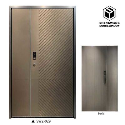 Luxuriöse Aluminium-Eingangstür mit Pulverbeschichtung Moderne Aluminium-Eingangstüren