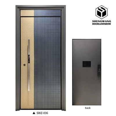 Swing Gold Aluminium Gewerbe-Eingangstüren Haupt Außen Aluminiumrahmen Außen Tür