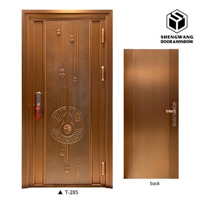 Traditionelle Braun-Aluminium-Gartentore Haupttüren aus Metall