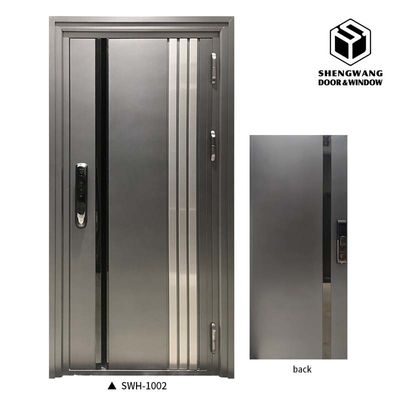Anti-Diebstahl-Pulver-beschichtetes Finish Moderne Aluminium-Eingangstüren