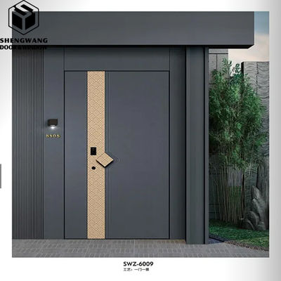 Graue Schlafzimmer Aluminium Eingangstür Wohnraum Aluminium Eingangstüren für Häuser