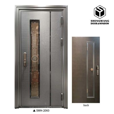 Schwarze 45 mm Aluminium-Zimmertür Massivholz MDF Innentüren Innenfurnierung