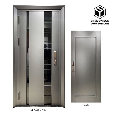 60 mm und 70 mm Dicke Aluminium Tür für Zimmer Wohnung mit Feuer Stahl Tür