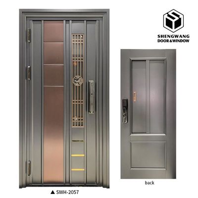 4 X 8 Schwarze Aluminium-Innenräume Feuergeschützte Metalltüren mit Veredelung