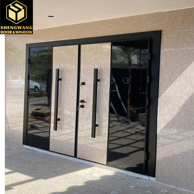 Weiße Glasschiebetür aus Aluminium
