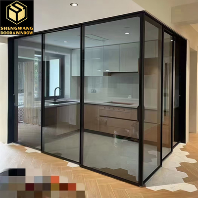 Wohnzimmer Schlafzimmer Aluminium Glas Scharniertür Scharnierte Aluminium Türen 35 - 45 mm